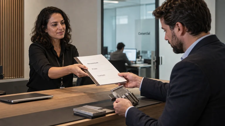 Entrega de informações de um contato entre marketing e equipe comercial.